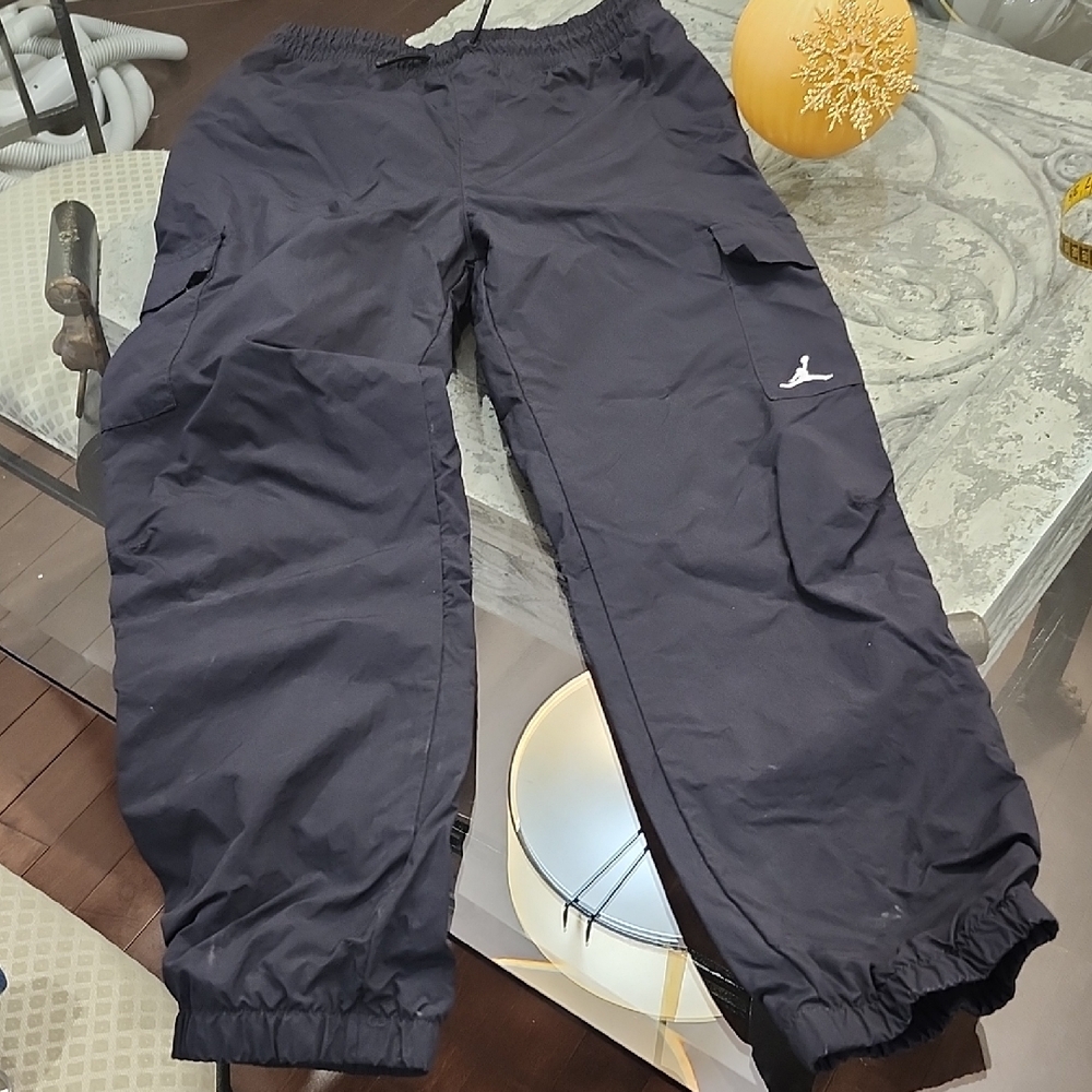 Jordan Junior's Black Double Cargo Pants with Logo